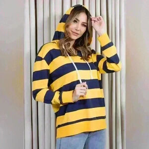 NWT Yellow and Navy Hoodie